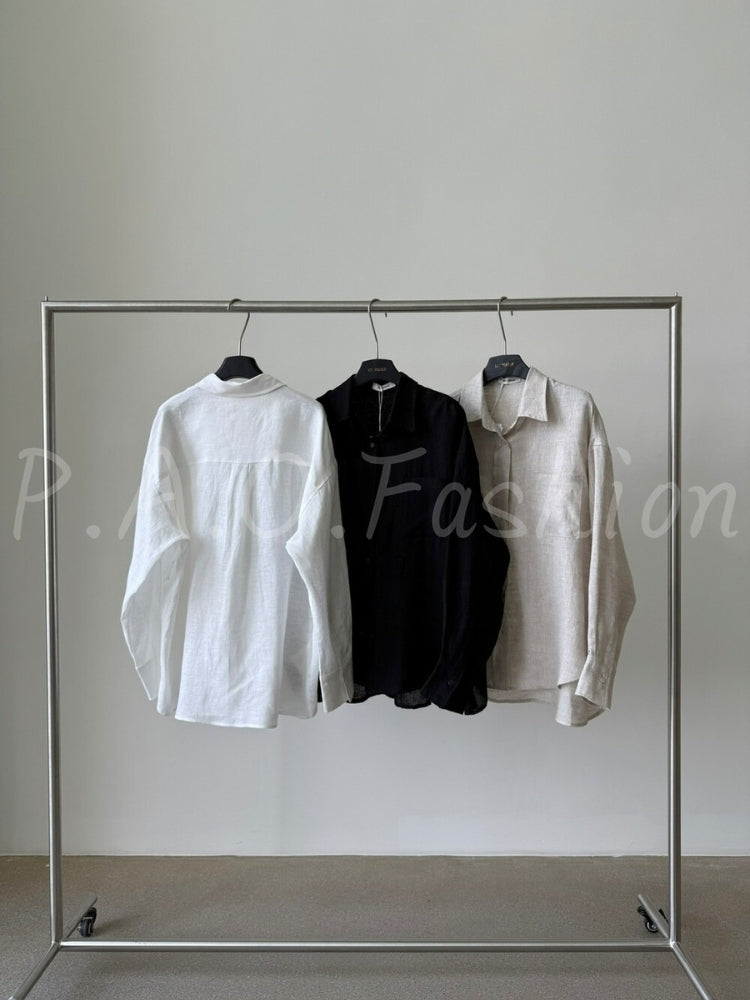 100% Linen Oversized Sun Shirt