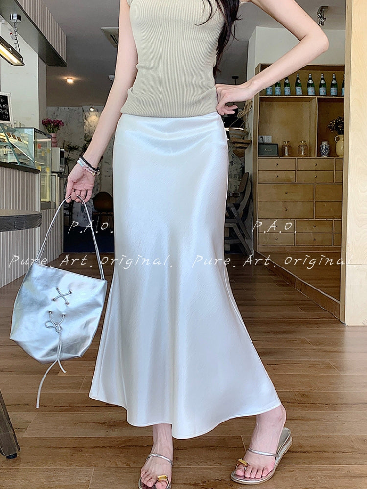 Satin Mermaid Maxi Skirt