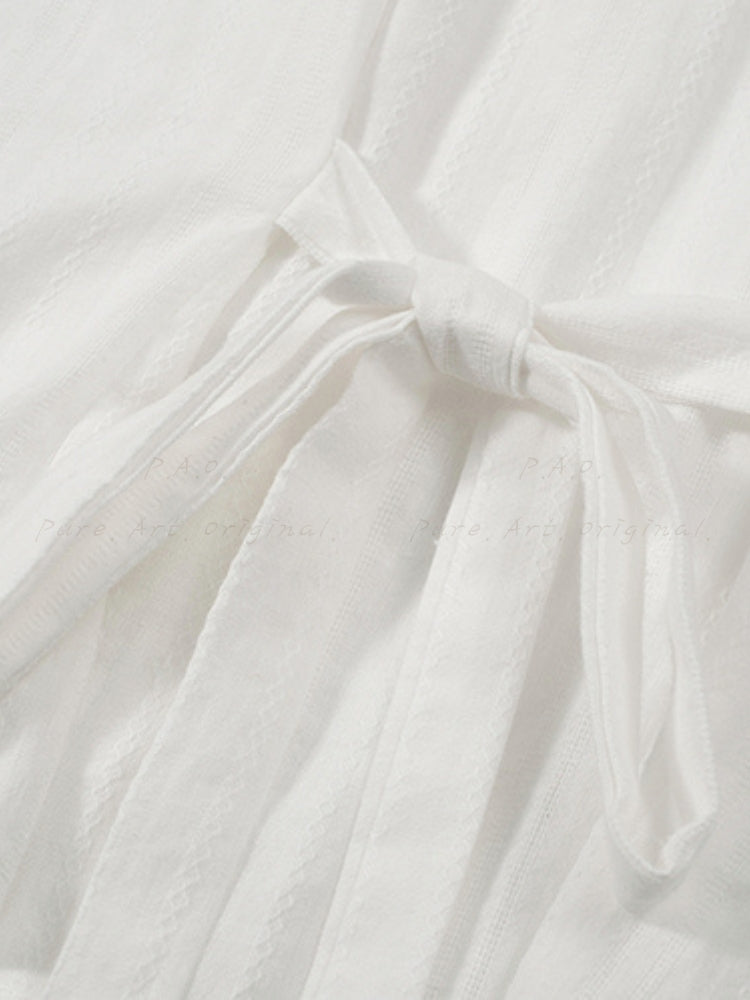 Lace Trim Tie-Front Cami