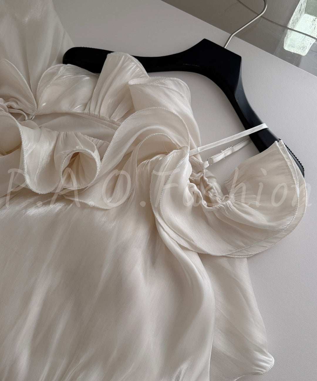 Ruffled Strap Maxi Dress with Tiered Skirt[Available Now]