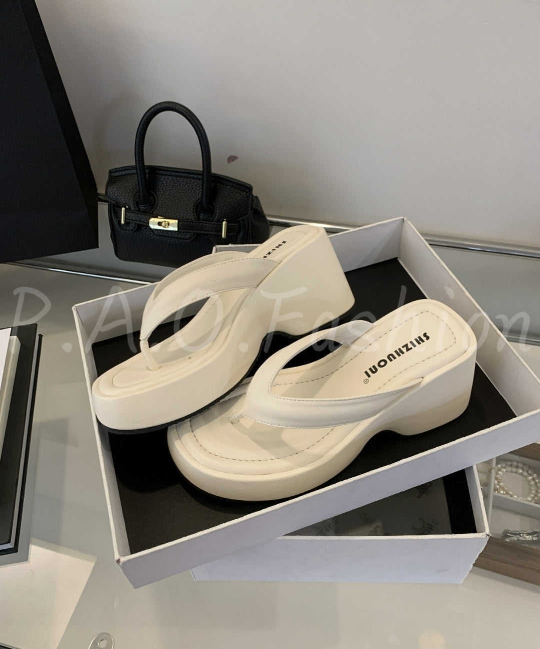Elevated Platform Thong Sandals