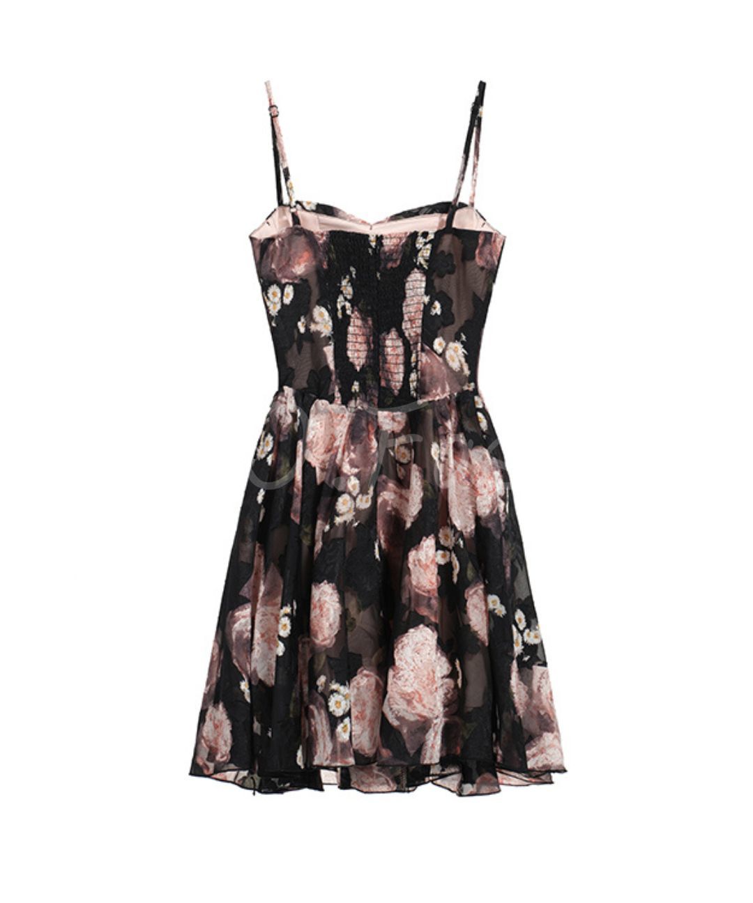 Rose Chiffon Corset Mini Dress
