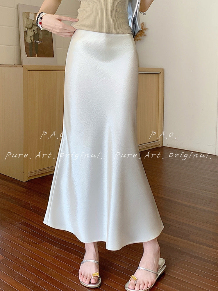 Satin Mermaid Maxi Skirt