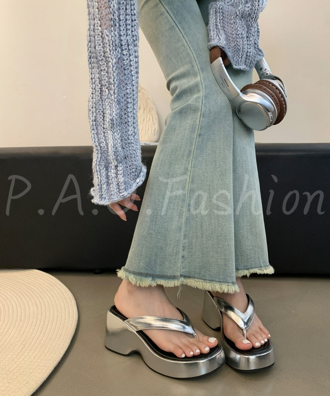 Elevated Platform Thong Sandals