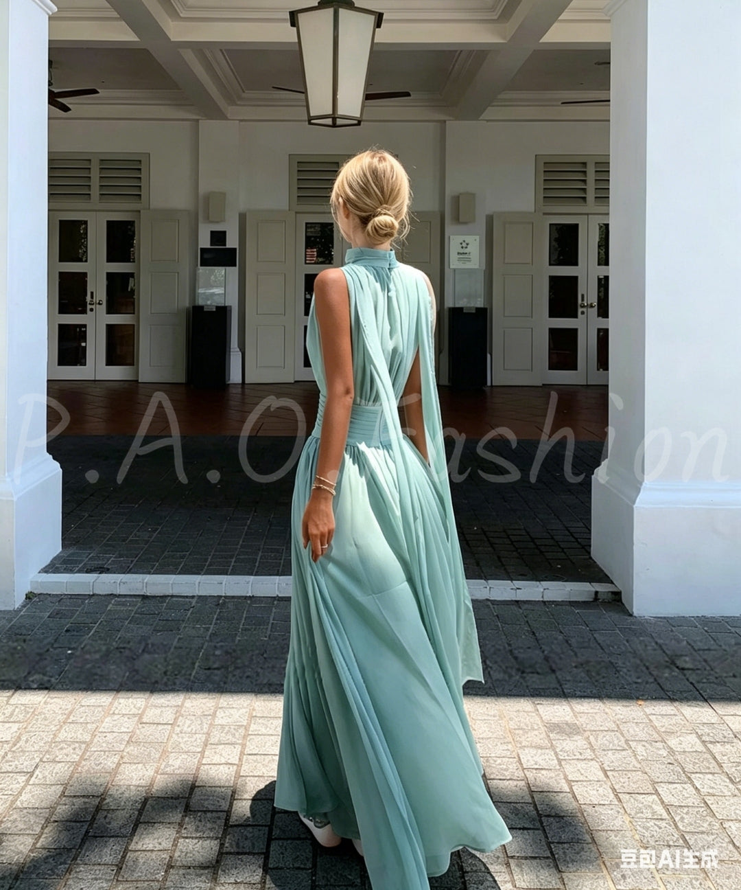 High-Neck Sleeveless Maxi Dress[Available Now]