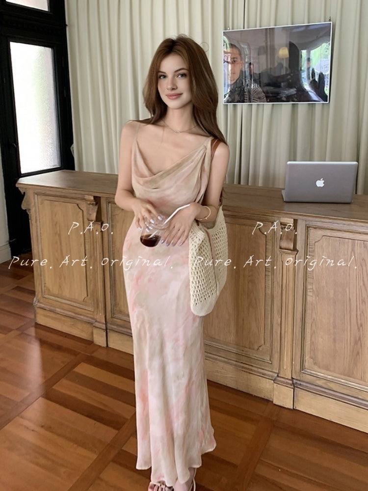 ELARA CHIFFON PRINT MERMAID MAXI DRESS