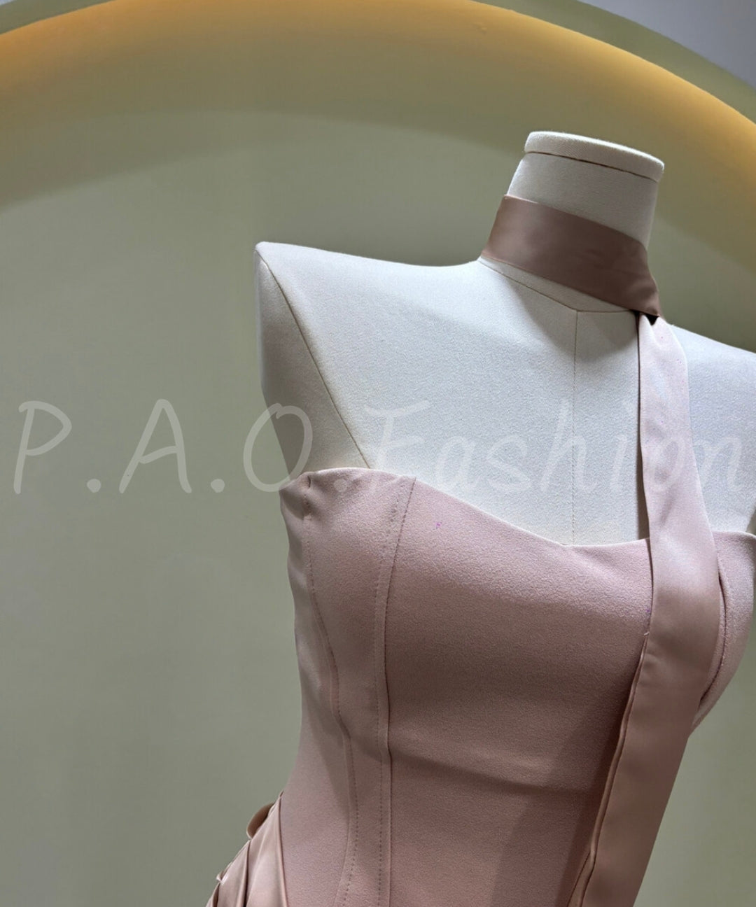 Satin Halter Bandeau Dress[Available Now]