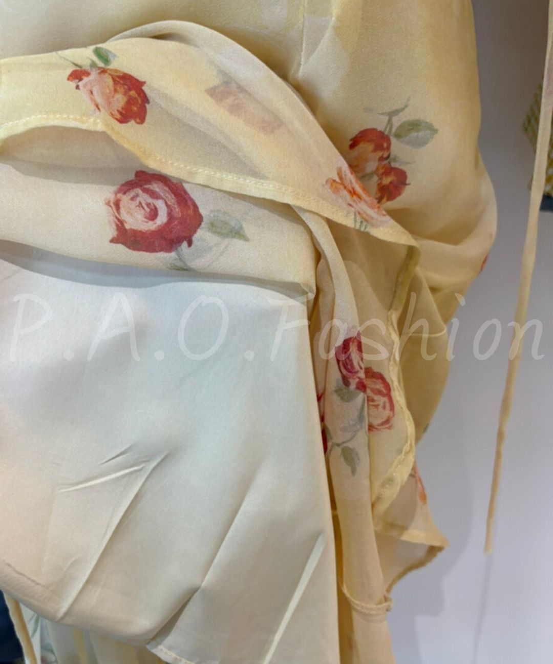 Floral Off-Shoulder Chiffon Dress