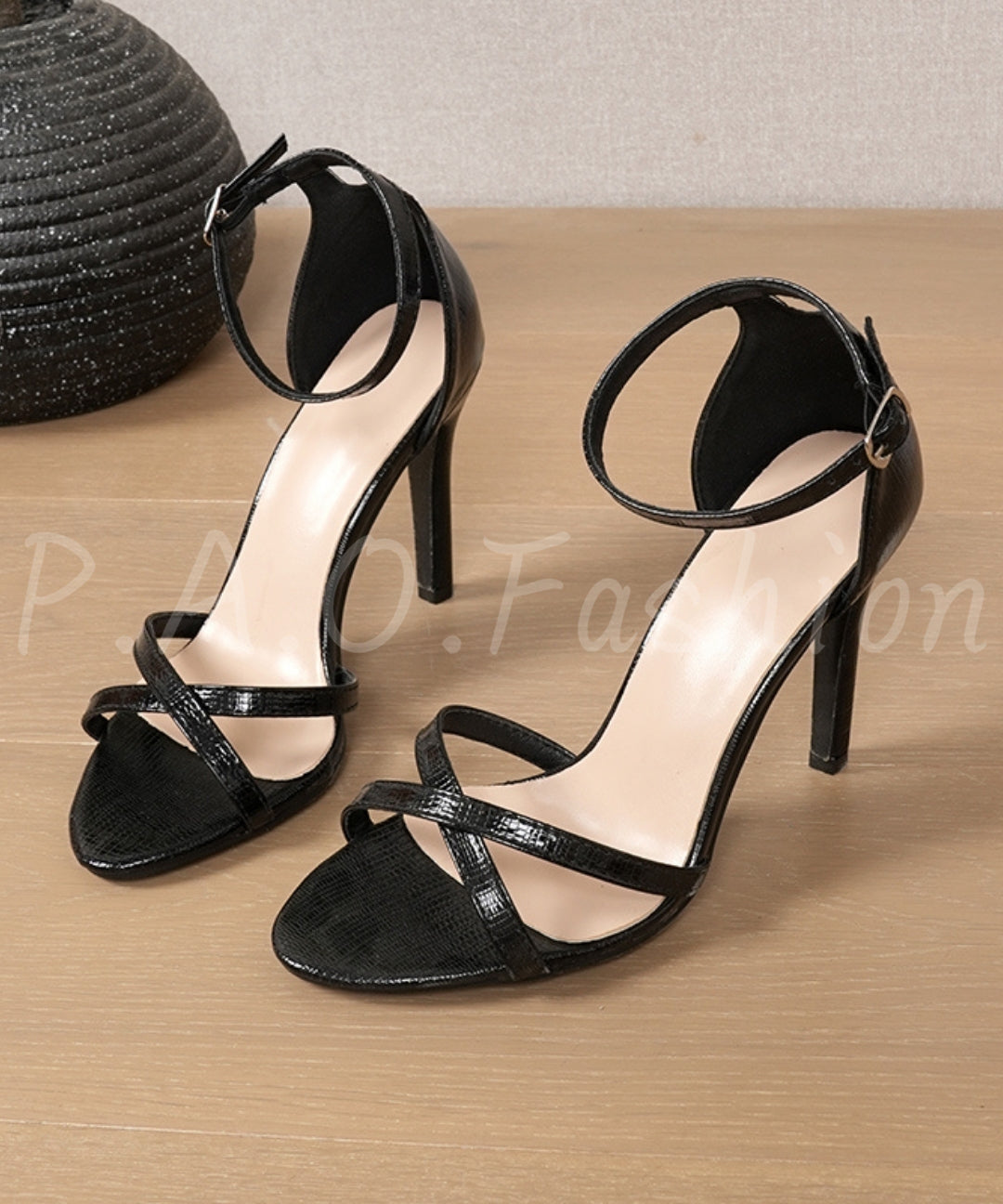 Cross Strap Stiletto Heel Sandals