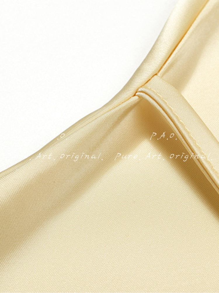 SOLENE SATIN COWL BACKLESS MINI DRESS