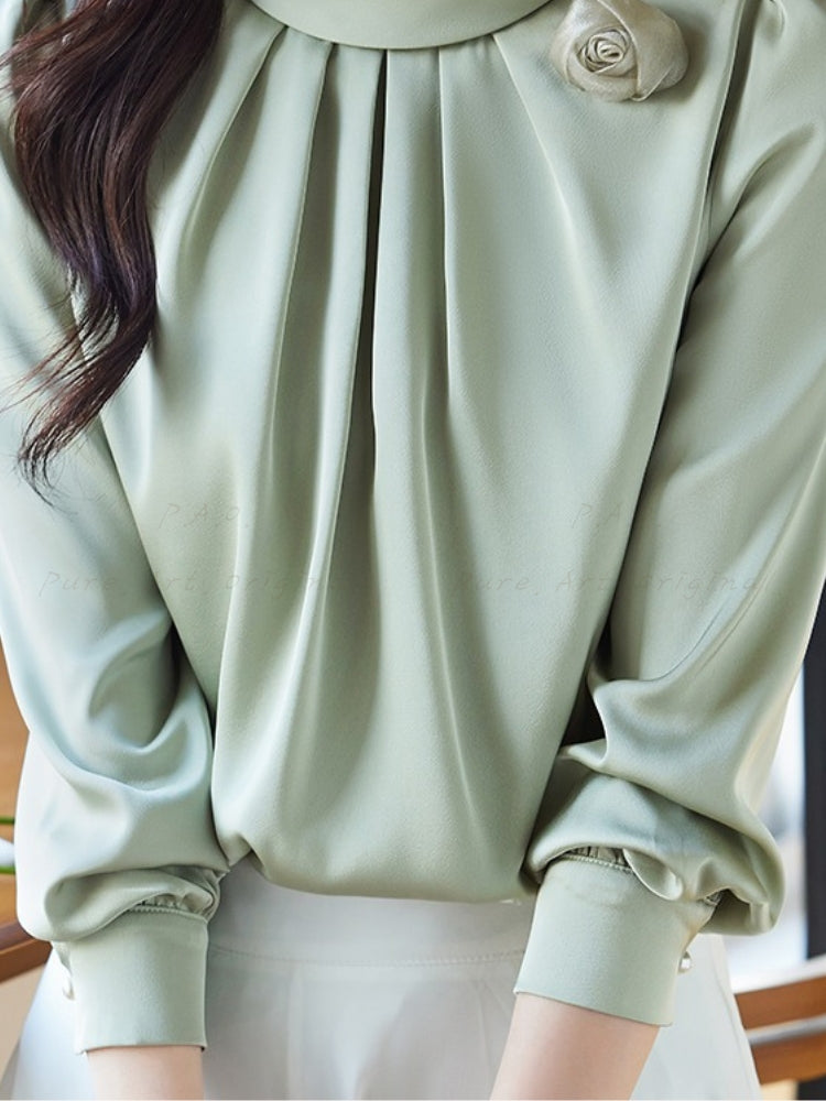 Chiffon & Lace Blouse