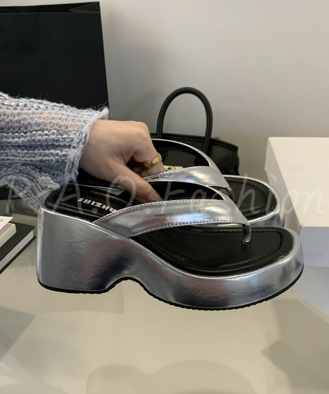 Elevated Platform Thong Sandals