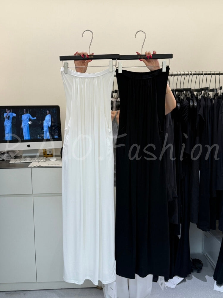 Lyocell Strapless Maxi Dress