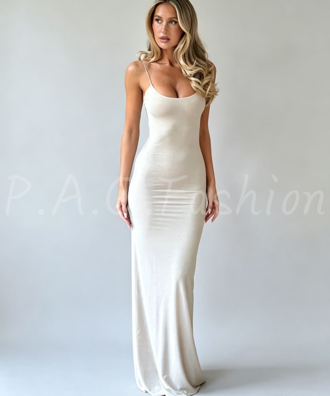 Pearl Sheen Mermaid Maxi Dress