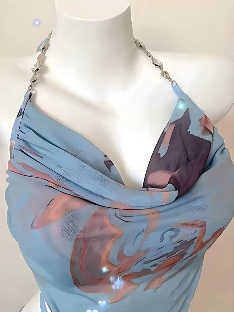 Printed 3-Piece Bikini Set with Skirt