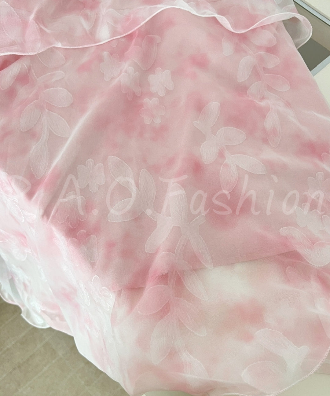 Blush Ombre Floral Halter Tiered Maxi Dress[Available Now]