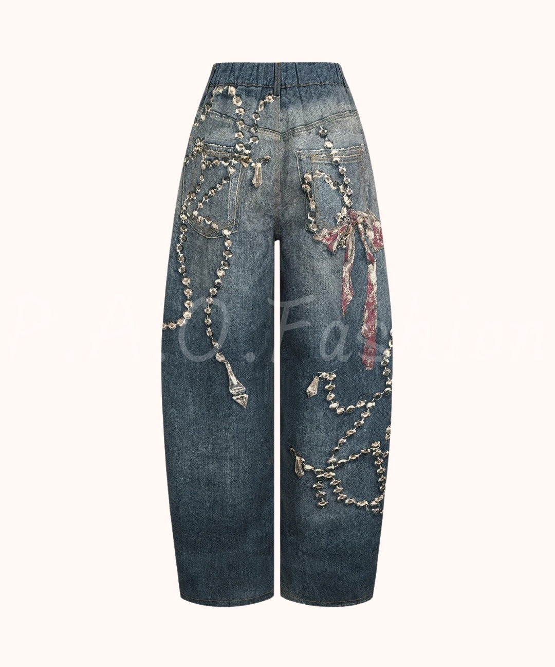 Artistic Print High Waist Wide Leg Pants[Available Now]