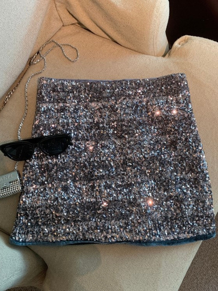 Sequin Mini Skort