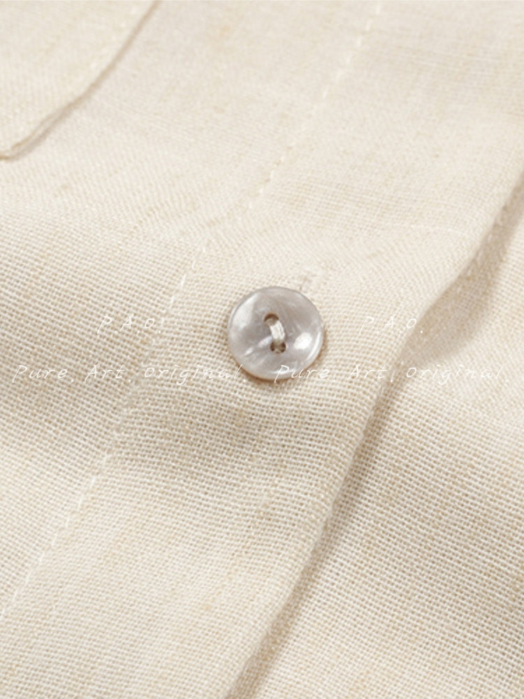 Minimal Linen-Feel Two-Piece Set