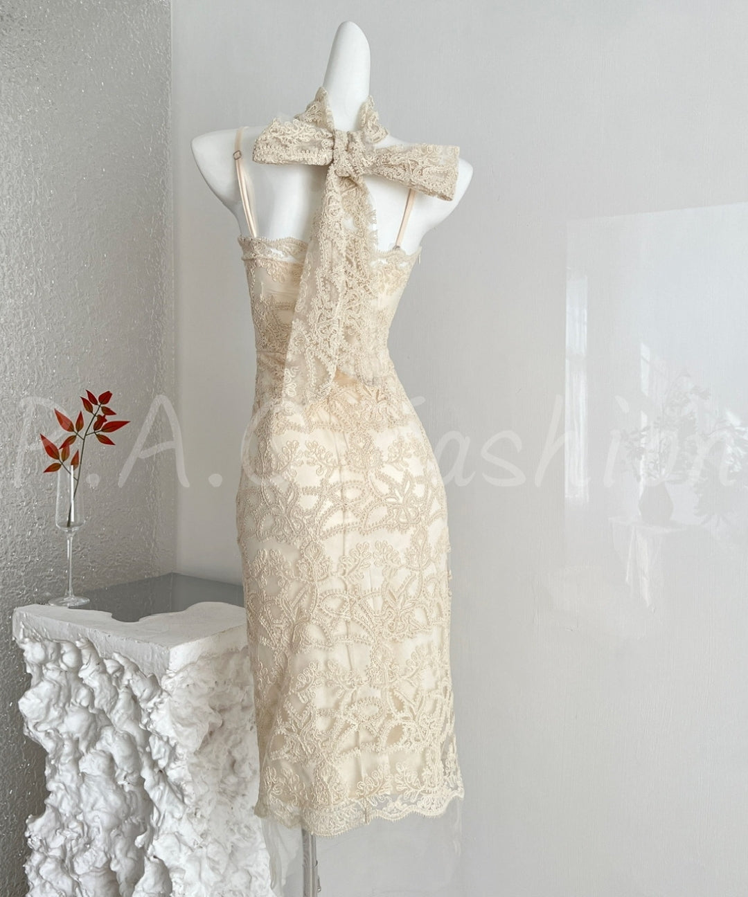 Corded Lace Corset Slip Dress[Available Now]