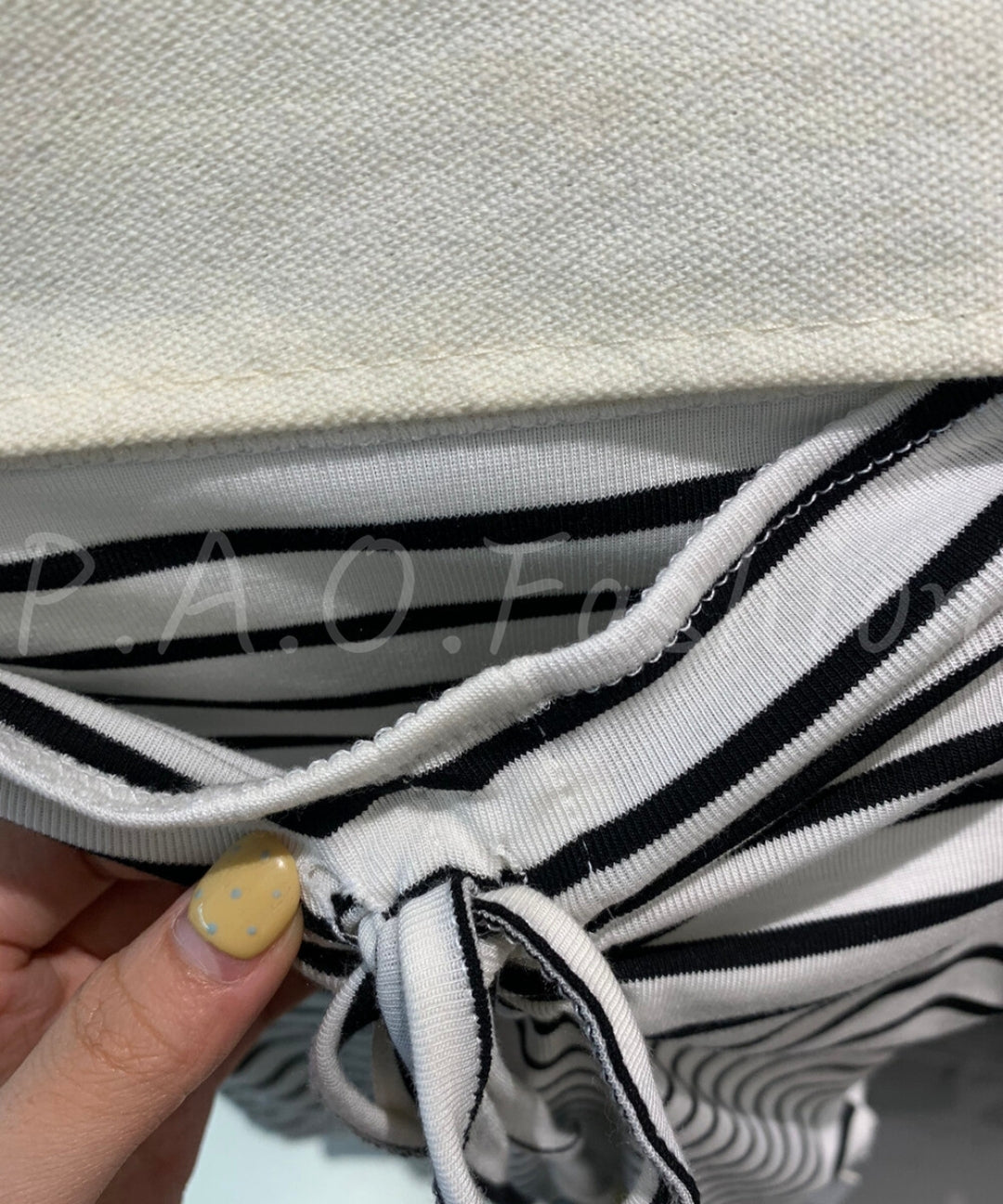 Striped Bandeau Top & Wide-Leg Pants Set[Available Now]