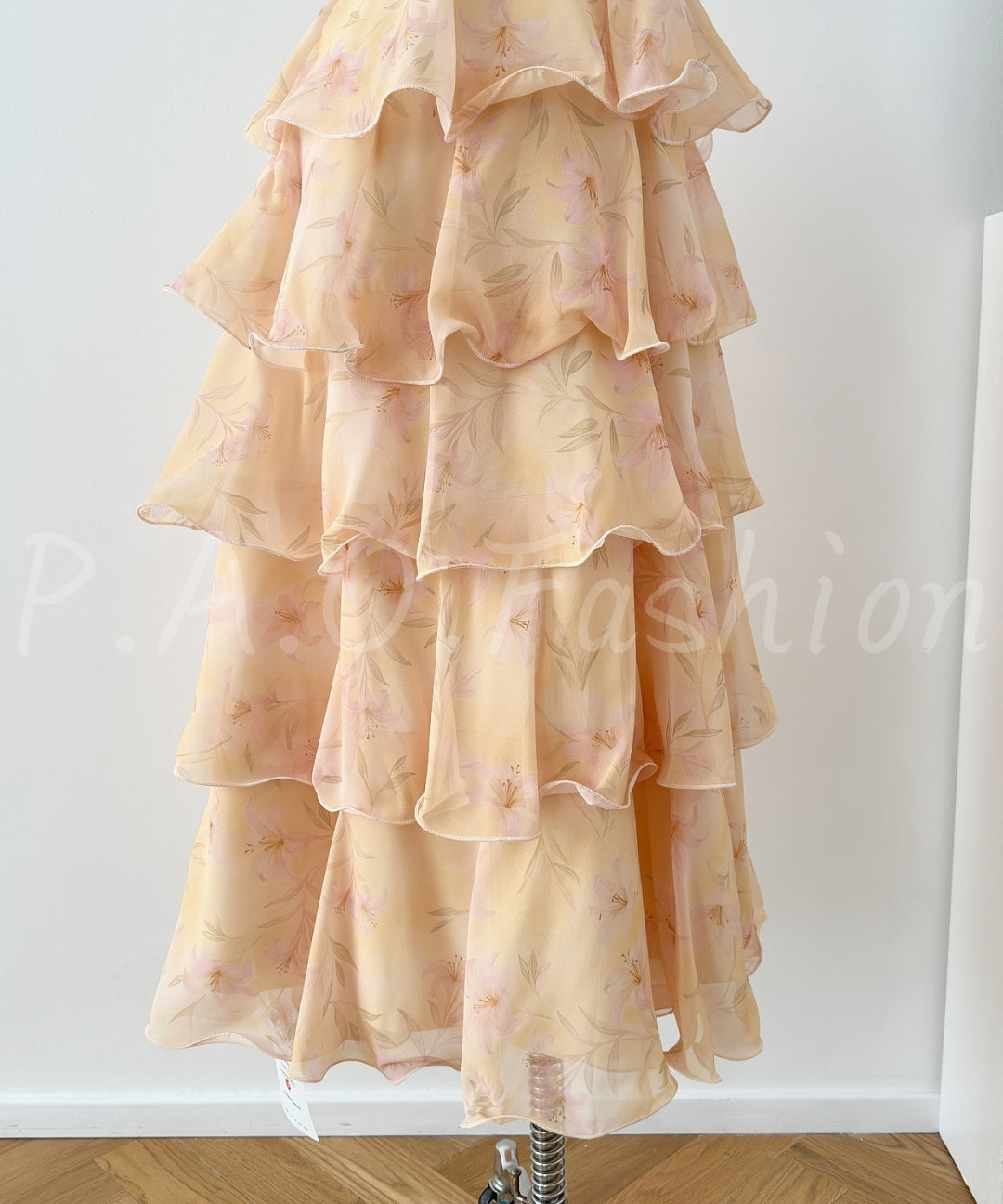 Lily Print Chiffon Tiered Maxi Dress[Available Now]