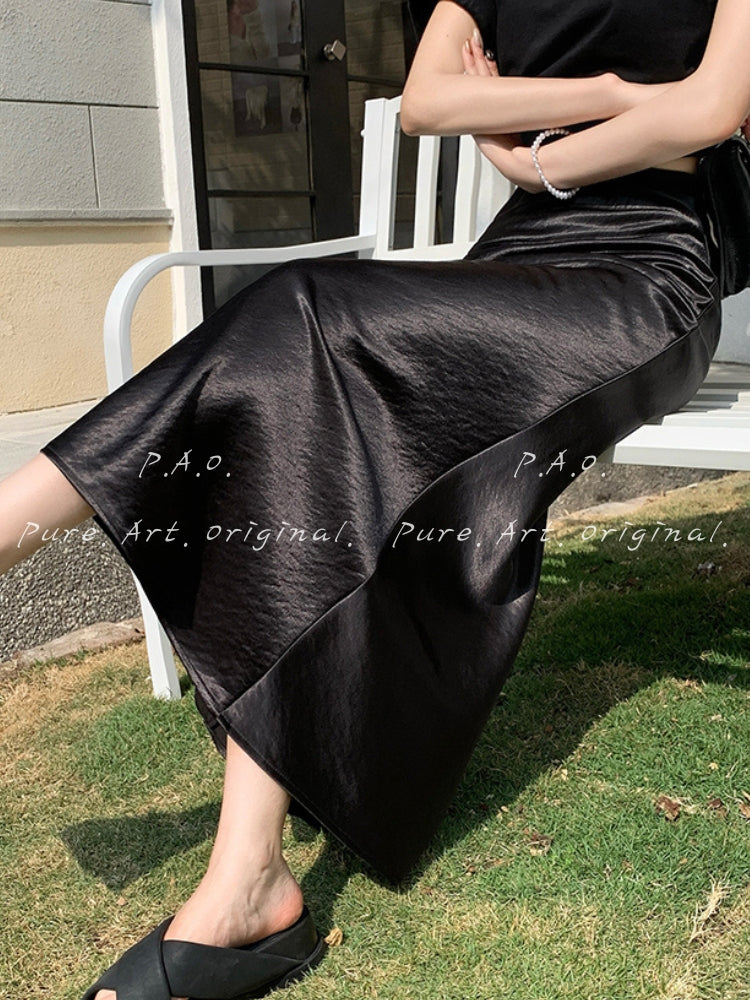 Satin Mermaid Maxi Skirt