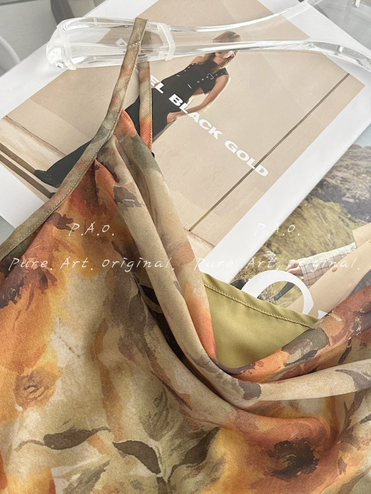 SOLEIL DRAPED HALTER MERMAID MIDI DRESS