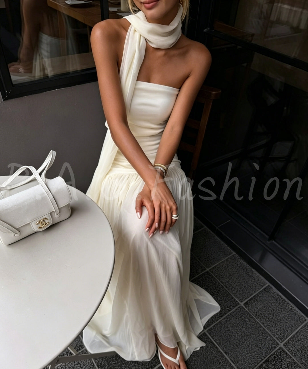 Ethereal Chiffon Bandeau Skirt Set