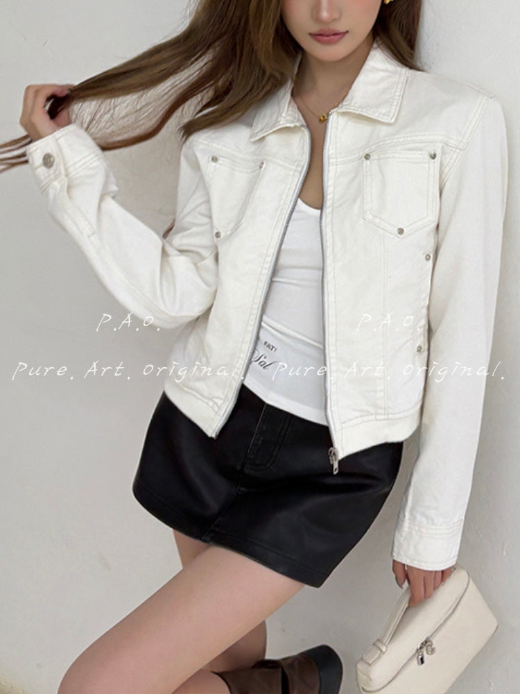 IVORY RIVET JACKET