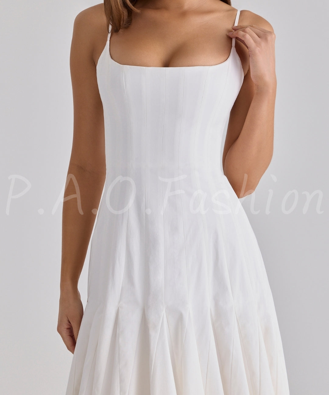 Godet Pleated Midi Dress[Available Now]