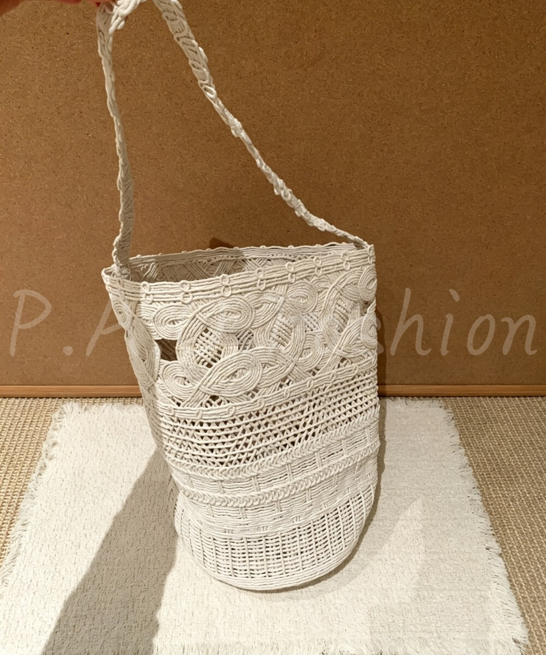 Handmade Crochet Open-Knit Tote Shoulder Bag