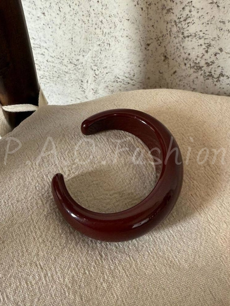 Matte Resin Open Cuff Bracelet