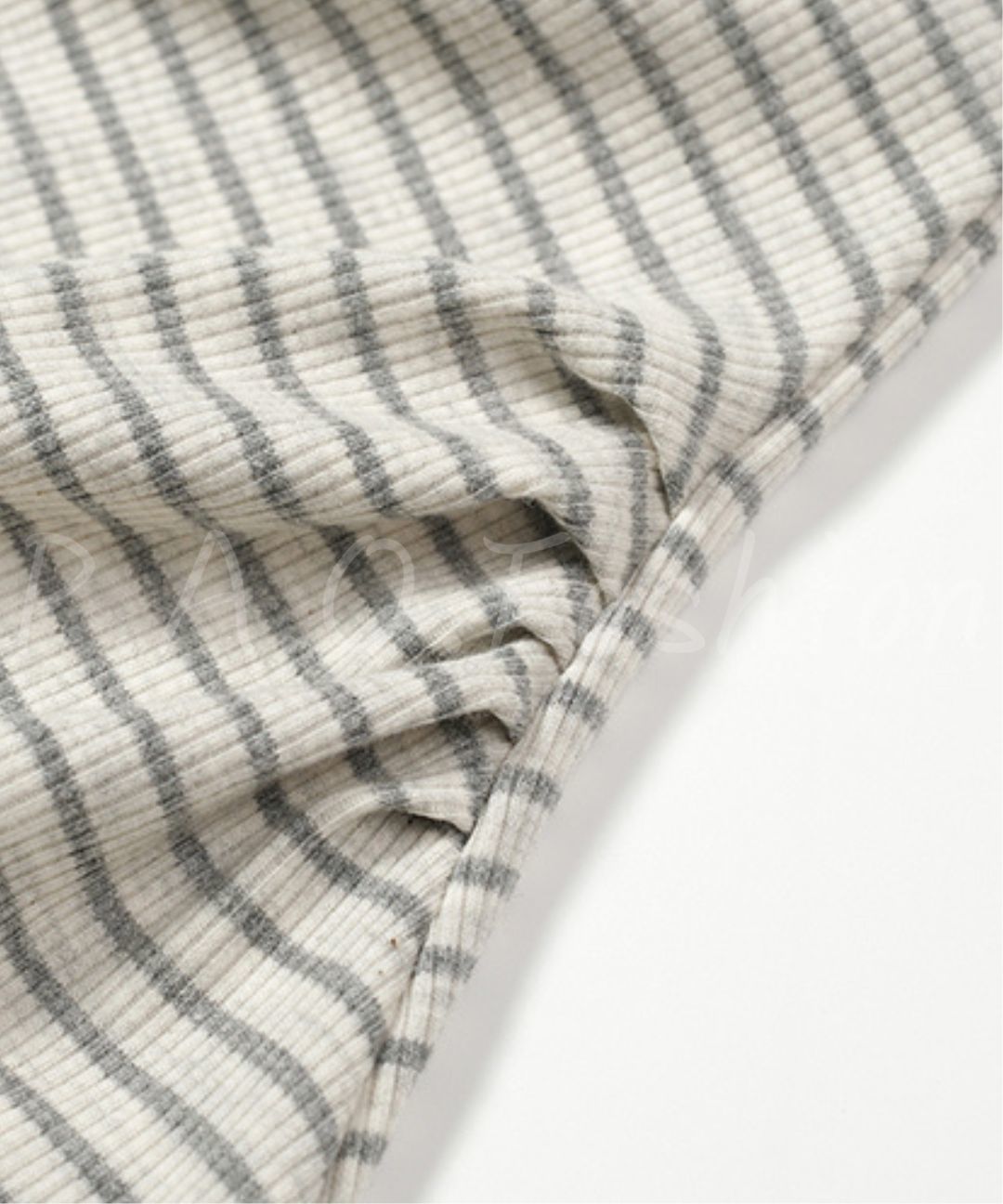 One-Shoulder Ribbed Stripe Maxi Dress