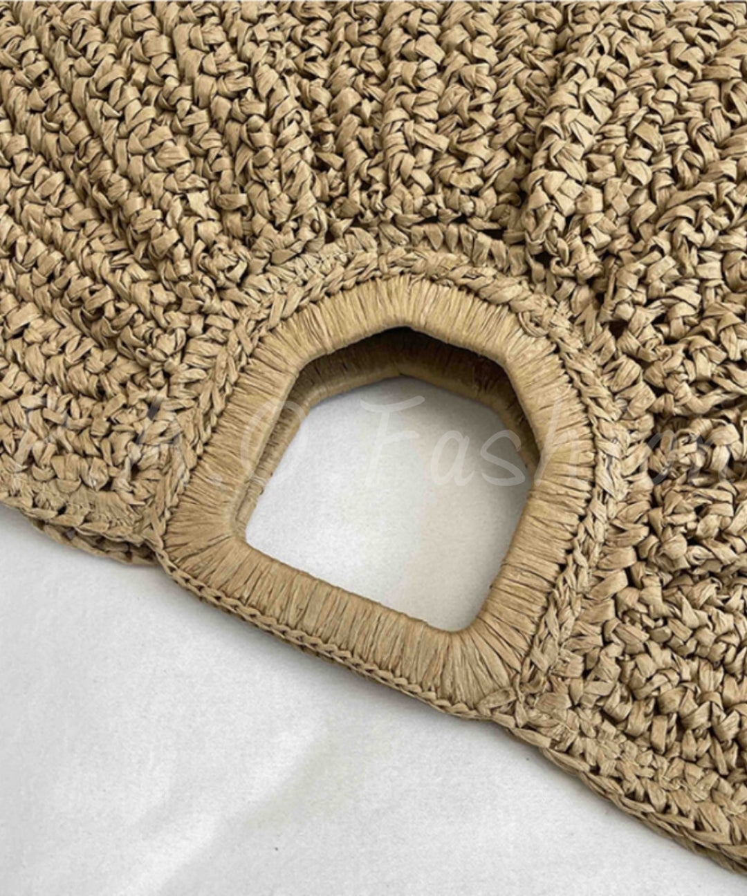 Resort Fan-Shaped Straw Tote Bag