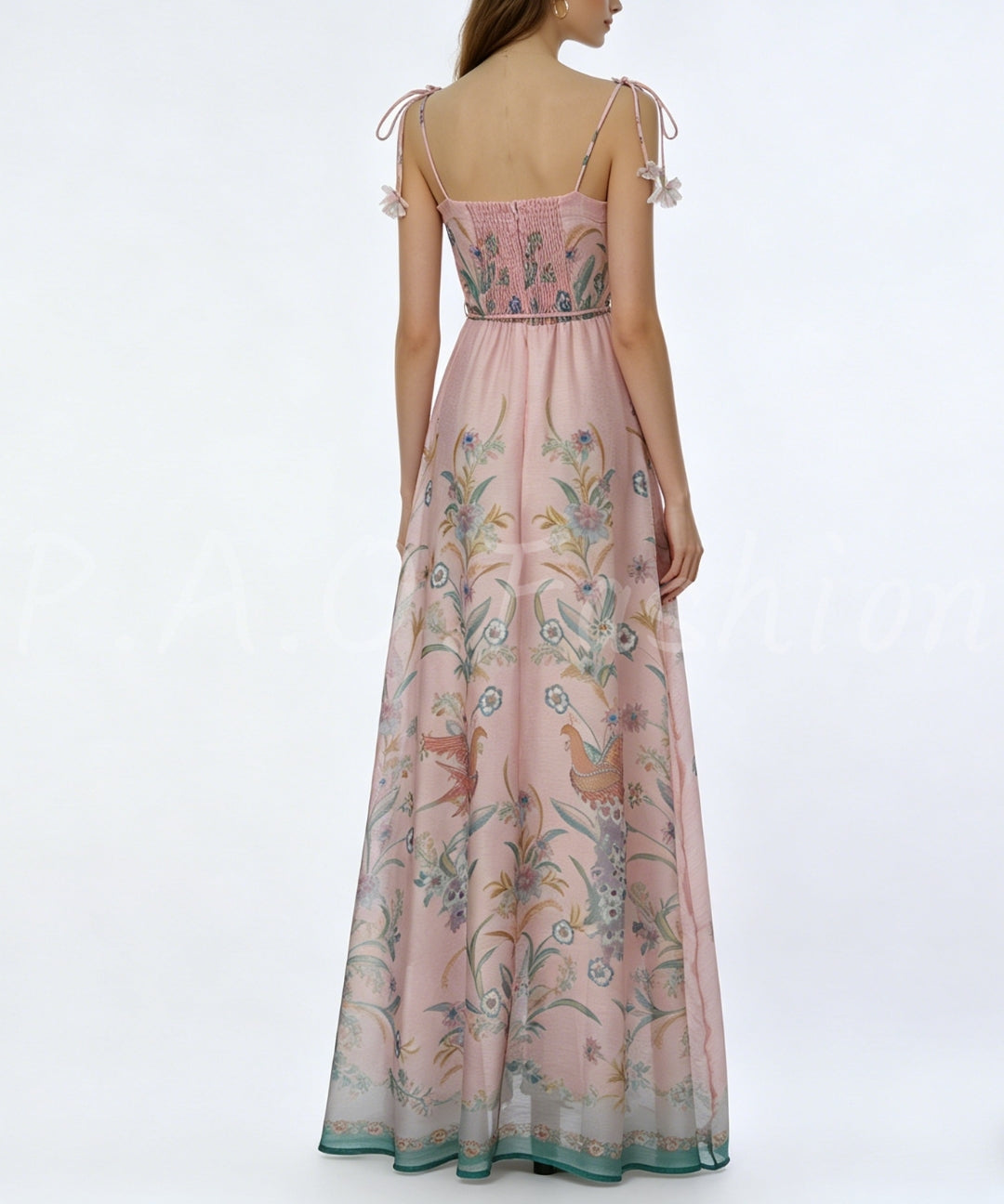 Floral Print Strap Maxi Dress[Available Now]