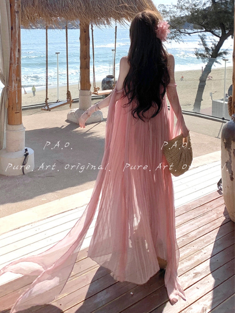 Elysia Pleated Maxi Dress