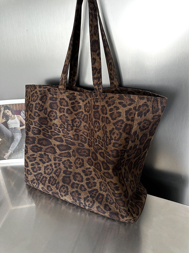 Leopard Print Oversized Tote Bag
