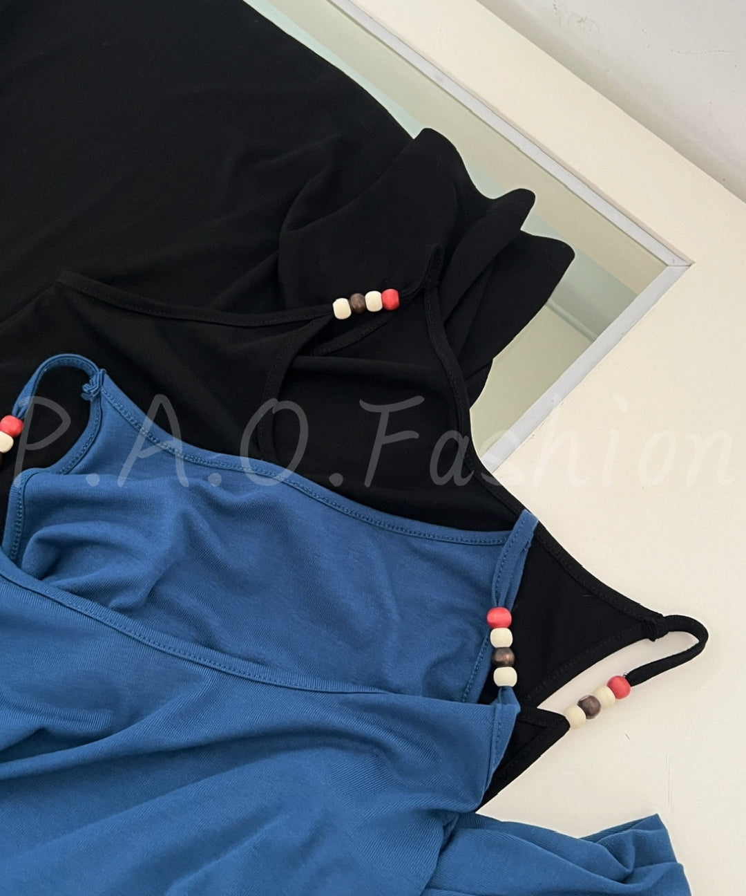 Beaded Strap Ruched Maxi Dress[Available Now]