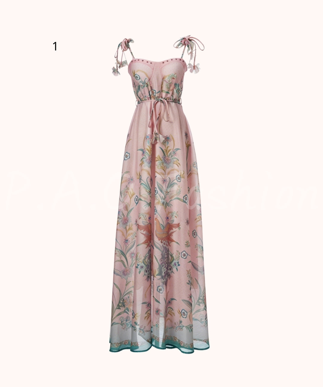 Floral Print Strap Maxi Dress[Available Now]