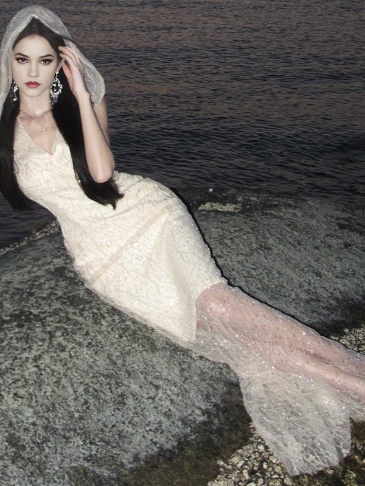 Subtle Sparkle Hooded Sequin Dress