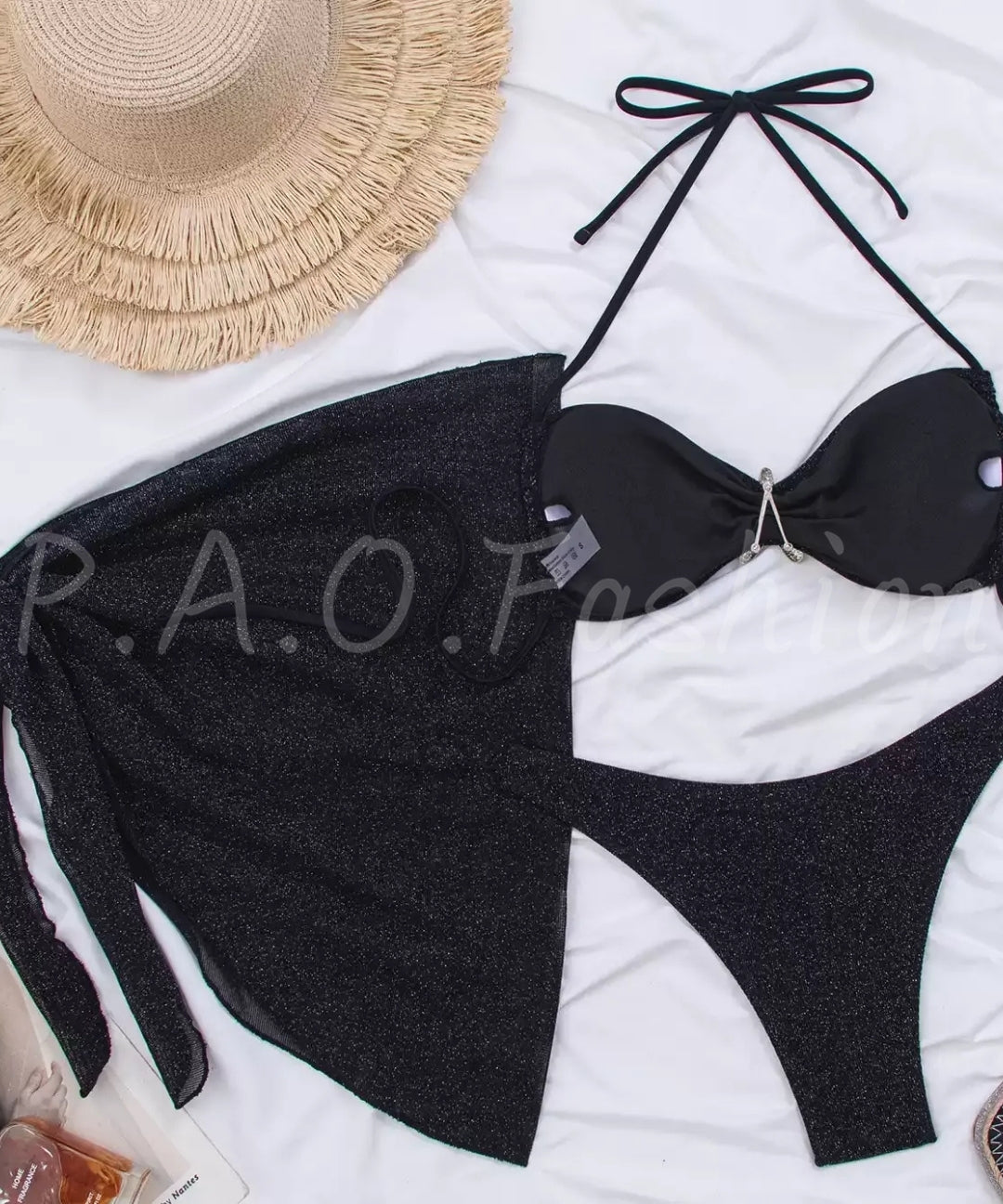 Crystal Starfish Three-Piece Bikini Set