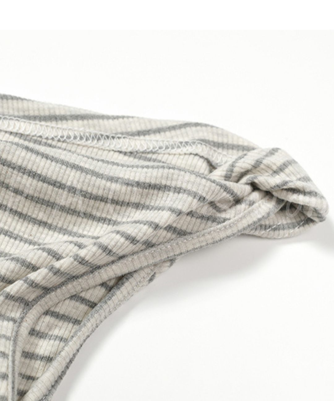 One-Shoulder Ribbed Stripe Maxi Dress