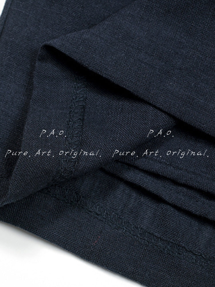 Minimal Linen-Feel Two-Piece Set