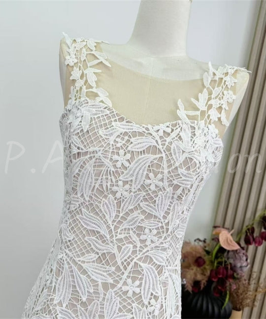 Sleeveless Lace Bodycon Mini Dress