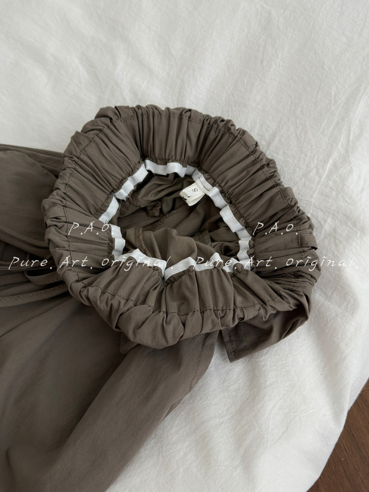 Willow Draped High‑Waist Wide‑Leg Pants