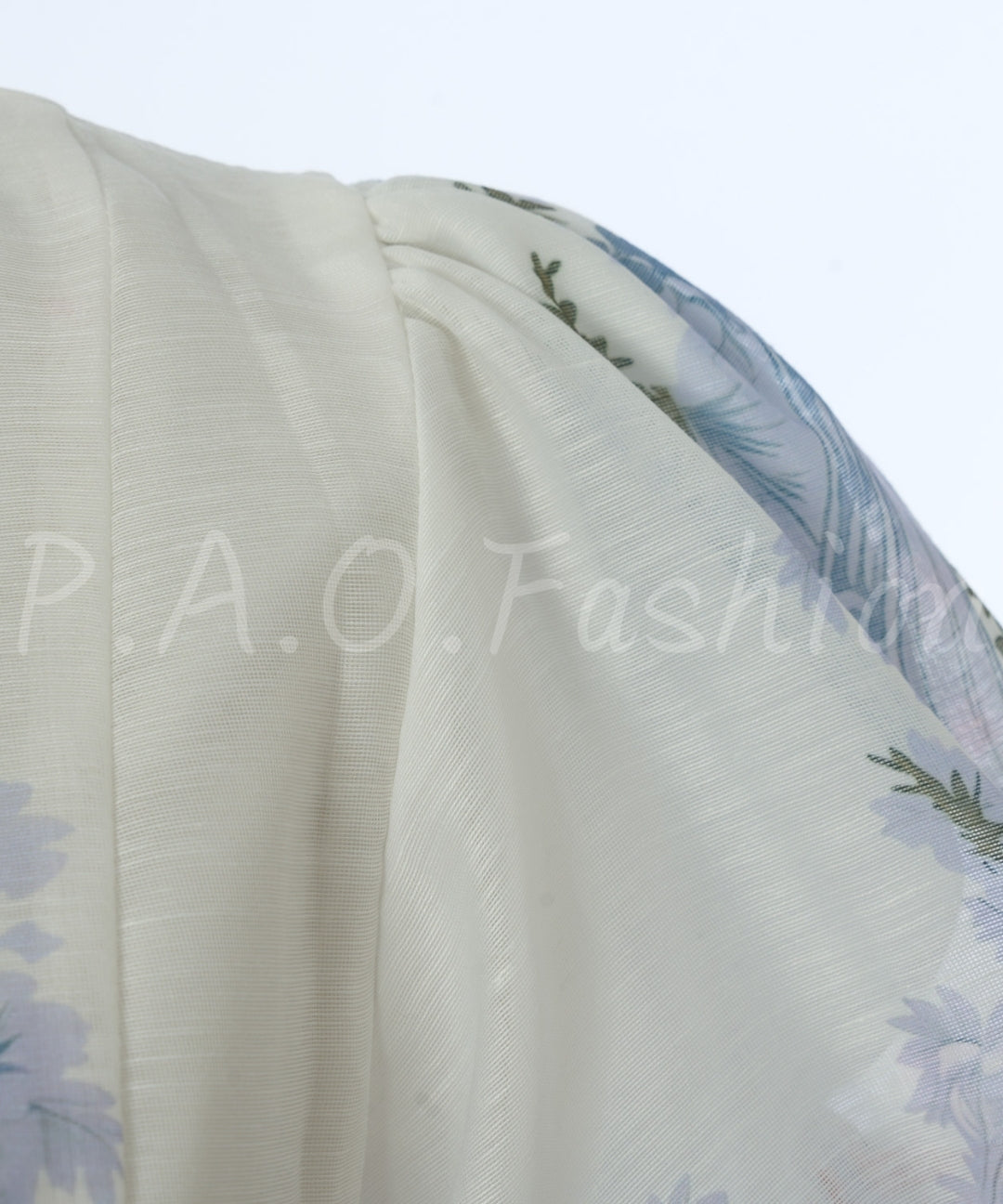Garden Print Puff Sleeve Waist Dress[Available Now]
