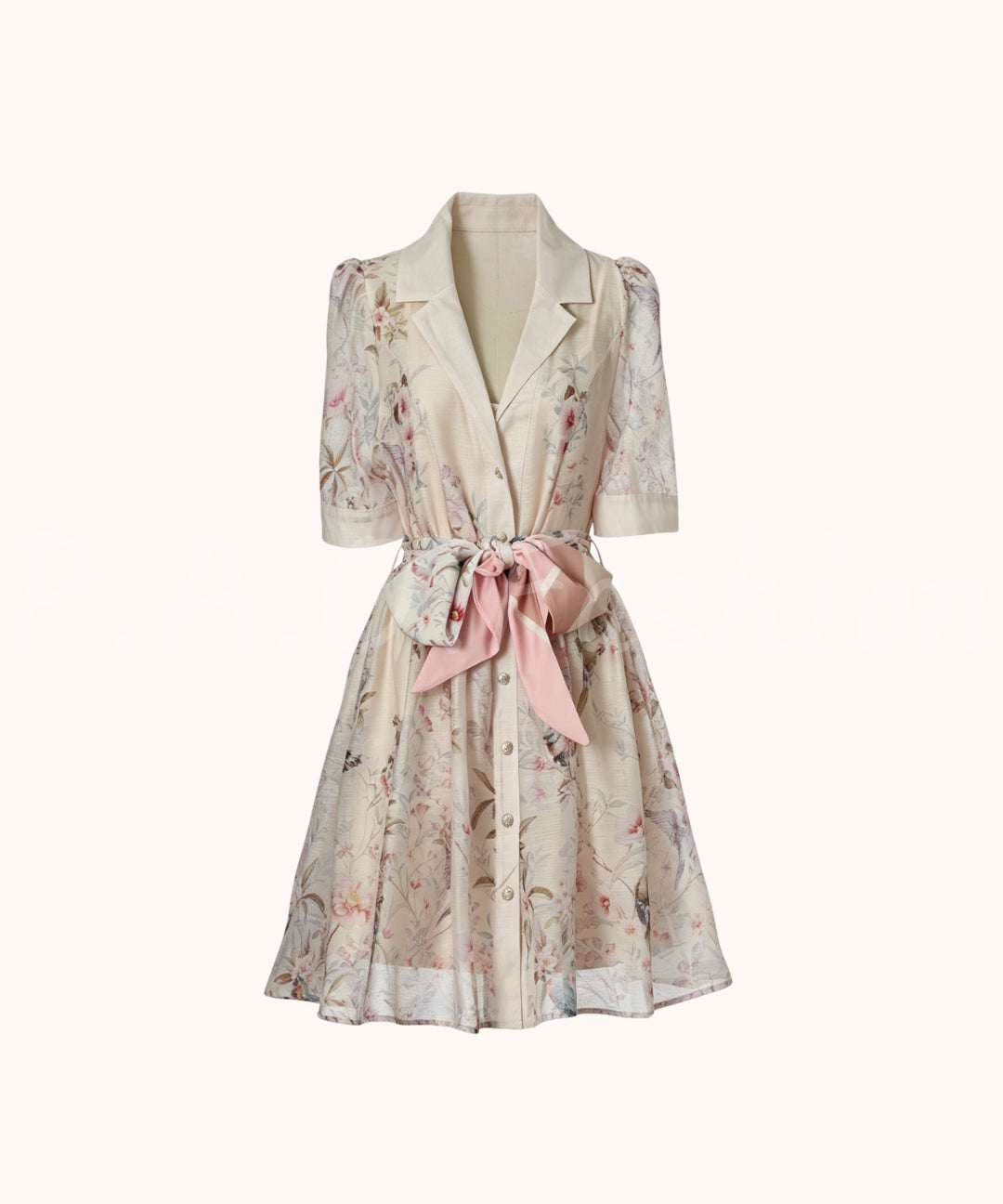 Floral Blazer Collar Mini Dress[Available Now]