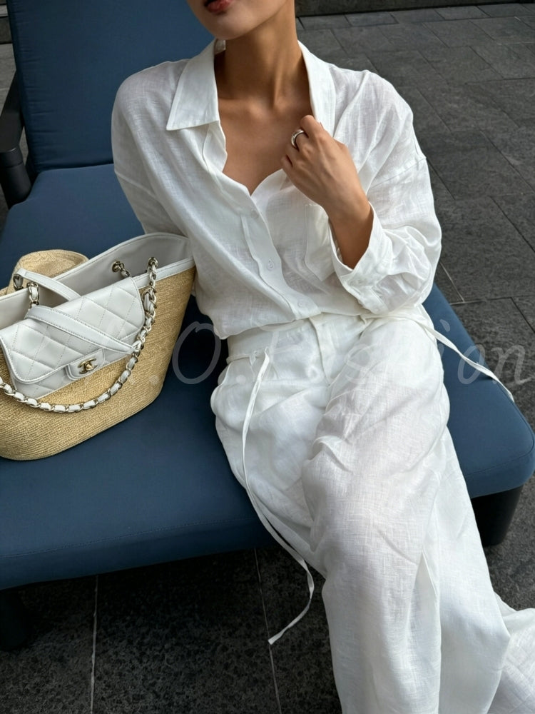 100% Linen Oversized Sun Shirt