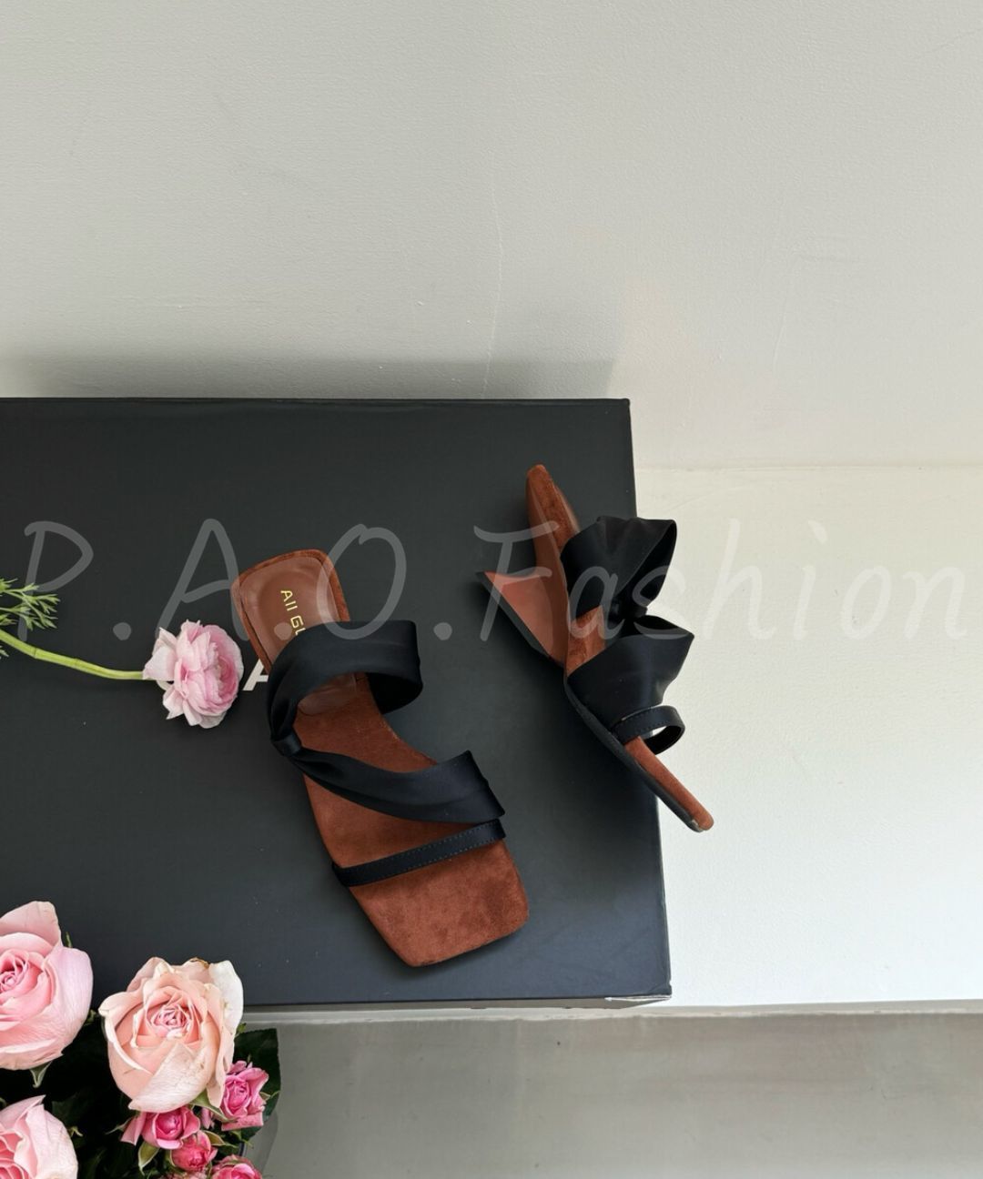 French Twist Sculptural Wedge Sandals with Satin Knot Detail